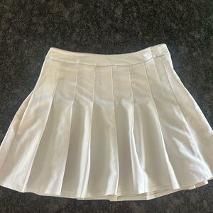 white tennis skirt